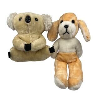 Vintage Set 2 R. Dankin Plush Toys Koala & 2 Tone Floppy Ear Puppy Dog